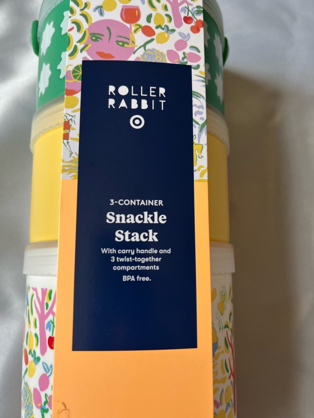 Roller Rabbit x Target Vacation Stackable Snacklebox Yellow/Green - Picture 6 of 8